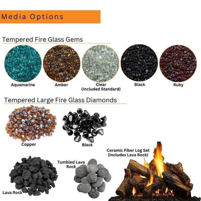 The Outdoor Greatroom Round Fire Pit Kit Fire Media Options