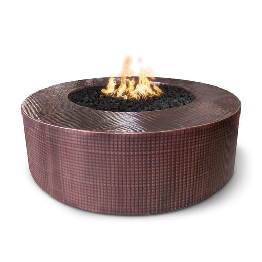 Upland Fire Pit Hammered Copper White Background