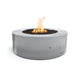 Upland Fire Pit Stainless Steel with Lava Rock plus Fire Burner On White Bachground