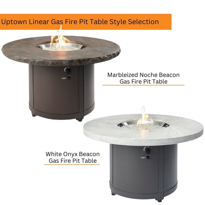 Uptown Linear Gas Fire Pit Table Style Selection