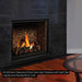 ZCV39 Zero Clearance Direct Vent Gas Fireplace with Split Oak Log Set and Stacked Brick Liner