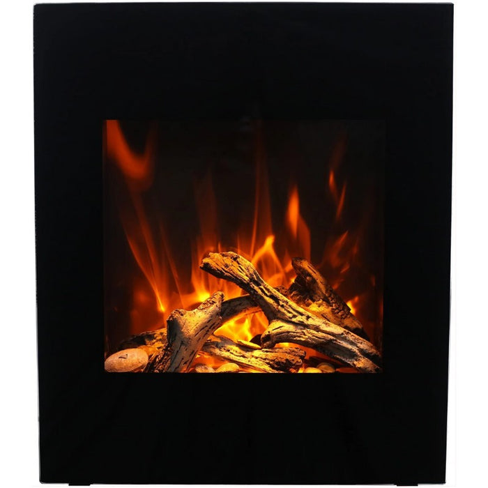 Amantii 24 x 28 Wall Mount/Corner Mount Electric Fireplace Rustic Flat Glass