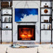 Amantii Fire & Ice Classic 26" Electric Fireplace installed in a customize wall in living room area.