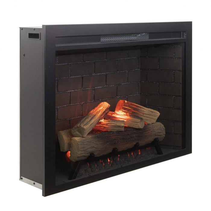 Side view shot of Amantii Fire & Ice Classic 33" Electric Fireplace.