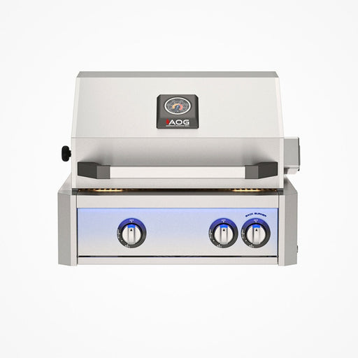 American Outdoor Grill 24 L Series Built-In Gas Grill AOG24ln Products Interior Halogen Lights On
