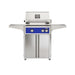American Outdoor Grill 24" L-Series Portable Gas Grill in blue accent panel and cart base.
