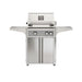American Outdoor Grill 24" L-Series Portable Gas Grill in gray accent panel and cart base.
