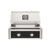 American Outdoor Grill 24" T-Series Built-in Gas Grill (black)— stainless steel grill head with diamond sear cooking grids and backlit comfort-touch control knobs.