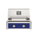 American Outdoor Grill 24" T-Series Built-in Gas Grill (blue)— stainless steel grill head with diamond sear cooking grids and backlit comfort-touch control knobs.