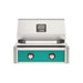 American Outdoor Grill 24" T-Series Built-in Gas Grill (teal)— stainless steel grill head with diamond sear cooking grids and backlit comfort-touch control knobs.