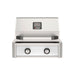 American Outdoor Grill 24" T-Series Built-in Gas Grill (white)— stainless steel grill head with diamond sear cooking grids and backlit comfort-touch control knobs.