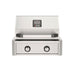 American Outdoor Grill 24" T-Series Built-in Gas Grill — stainless steel grill head with diamond sear cooking grids and backlit comfort-touch control knobs.
