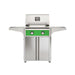 American Outdoor Grill 24" T-Series Portable Gas Grill in green accent panel and cart base.
