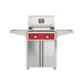 American Outdoor Grill 24" T-Series Portable Gas Grill in red accent panel and cart base.
