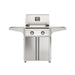 American Outdoor Grill 24" T-Series Portable Gas Grill in white accent panel and cart base.
