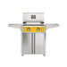 American Outdoor Grill 24" T-Series Portable Gas Grill in yellow accent panel and cart base.
