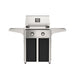 American Outdoor Grill 24" T-Series Portable Gas Grill with black cart accent panel.
