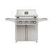 American Outdoor Grill 30" L-Series Portable Gas Grill in gray accent panel and cart base.
