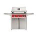 American Outdoor Grill 30" L-Series Portable Gas Grill in red accent panel and cart base.
