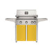 American Outdoor Grill 30" L-Series Portable Gas Grill with yellow cart accent panel.
