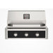 American Outdoor Grill 30" T-Series Built-in Gas Grill (black)— stainless steel grill head with diamond sear cooking grids and backlit comfort-touch control knobs.