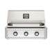 American Outdoor Grill 30" T-Series Built-in Gas Grill (white)— stainless steel grill head with diamond sear cooking grids and backlit comfort-touch control knobs.