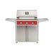 American Outdoor Grill 30" T-Series Portable Gas Grill in red accent panel and cart base.
