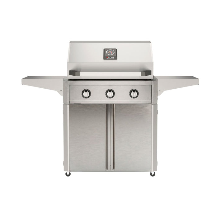 American Outdoor Grill 30" T-Series Portable Gas Grill with cart base.
