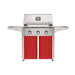 American Outdoor Grill 30" T-Series Portable Gas Grill with red cart accent panel.
