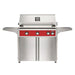 American Outdoor Grill 36" L-Series Portable Gas Grill in red accent panel and cart base.
