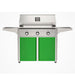 American Outdoor Grill 36" T-Series Portable Gas Grill with green cart accent panel.
