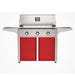 American Outdoor Grill 36" T-Series Portable Gas Grill with red cart accent panel.
