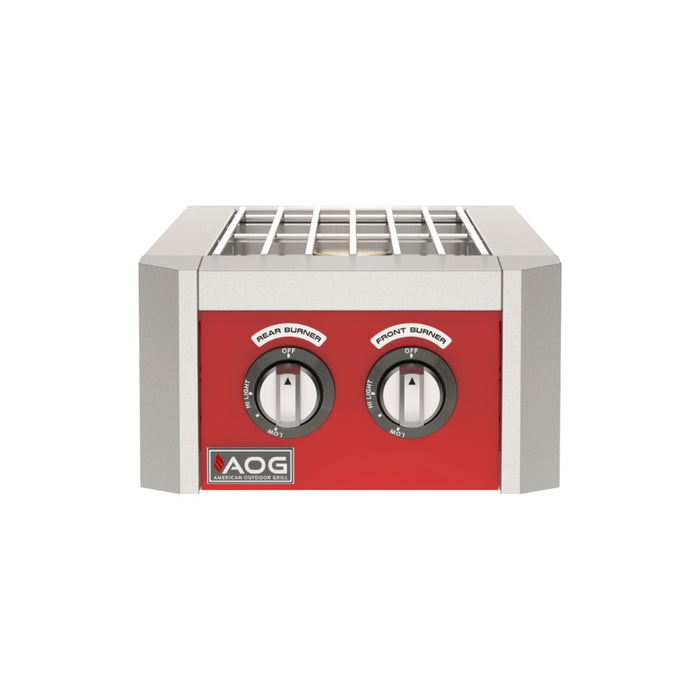 American Outdoor Grill T-Series Double Side Burner with red accent panel
