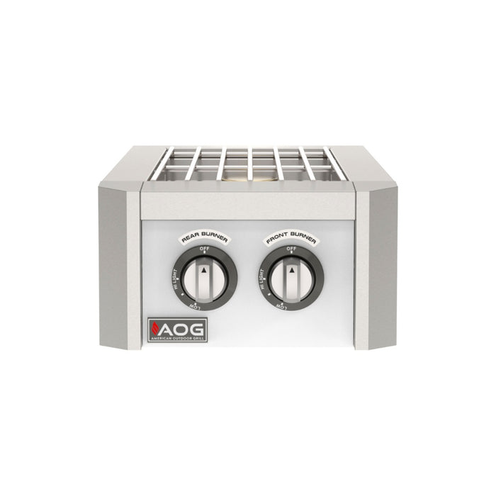 American Outdoor Grill T-Series Double Side Burner with white accent panel

