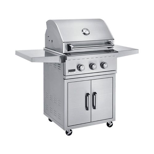 Broilmaster 25" B Series Basic Built-In Stainless Gas Grill Bsb253nln+Bsact25 Grill With Stainless Steel Cart
