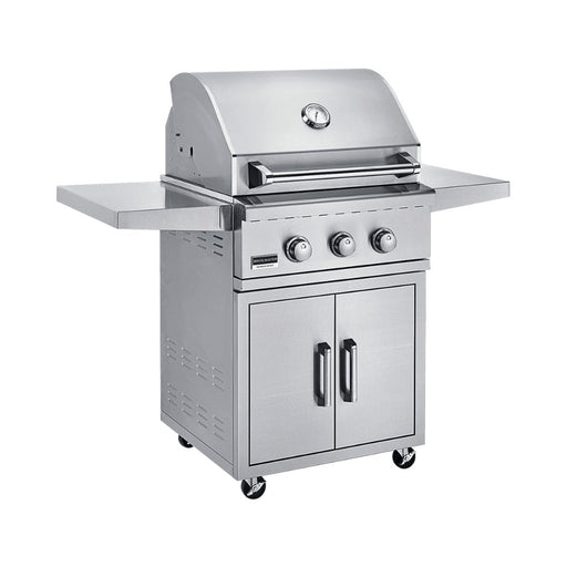 Broilmaster 25" B Series Basic Built-In Stainless Gas Grill Bsb253nln+Bsact25 Grill With Stainless Steel Cart