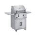Broilmaster 26" G Series Elite Built-In Stainless Gas Grill with matching stainless cart.
