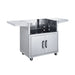 Broilmaster 32" B Series Basic Built-In Stainless Gas Grill matching stainless cart.
