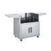 Broilmaster 32" B-Series Loaded Built-in Stainless Gas Grill with matching stainless cart.
