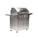 Broilmaster 32" B Series Loaded Built-In Stainless Gas Grill matching stainless cart.