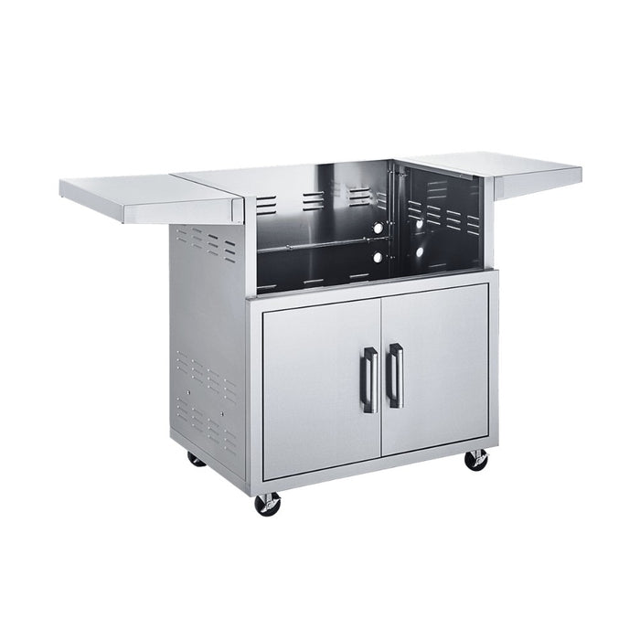 Broilmaster 32" B Series Marine Grade Built-In Gas Grill matching stainless cart.
