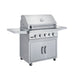 Broilmaster 32" B Series Marine Grade Built-In Gas Grill with matching stainless cart.