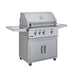 Broilmaster 34" G Series Elite Built-In Stainless Gas Grill with matching stainless cart.
