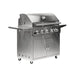 Broilmaster 40" B Series Loaded Built-In Stainless Gas Grill with matching stainless cart.