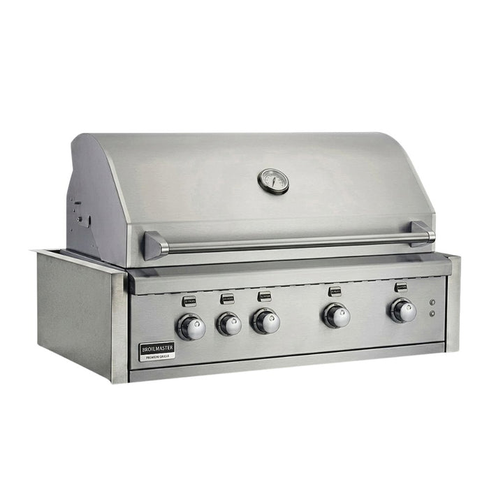 Broilmaster 42" G Series Elite Built-In Stainless Gas Grill with insulated sleeve.