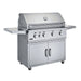 Broilmaster 42" G Series Elite Built-In Stainless Gas Grill with matching stainless cart.
