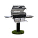 Broilmaster P3X Super Premium Cast Aluminum Gas Grill Head with stainless steel drops down shelf and stainless steel front shelf and head painted steel 48" in ground post.