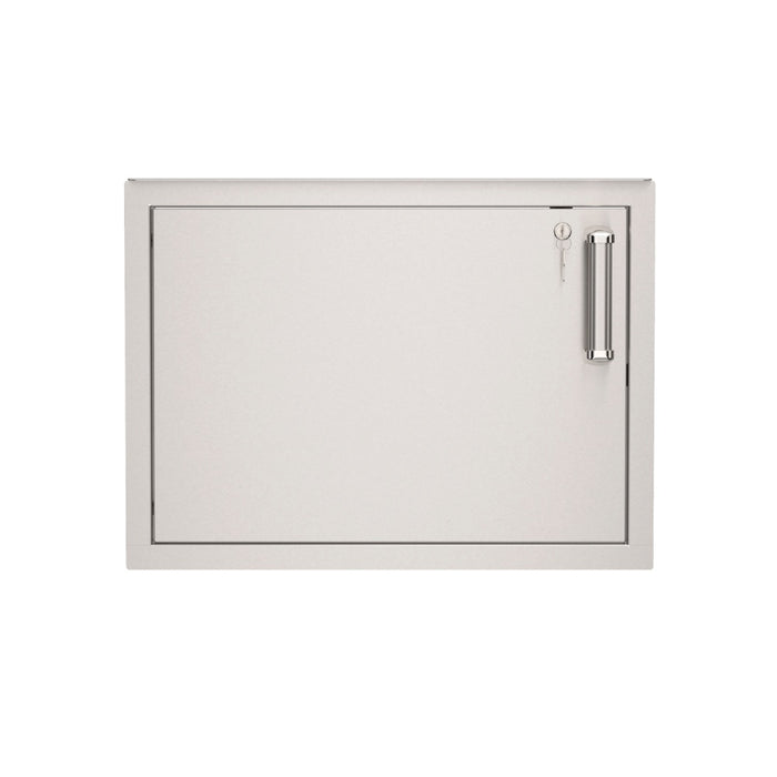 Front view of Fire Magic 5-Series 18"x24.5" Horizontal Single Access Door left hinge with lock 
