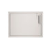 Front view of Fire Magic 5-Series 18"x24.5" Horizontal Single Access Door left hinge with lock 