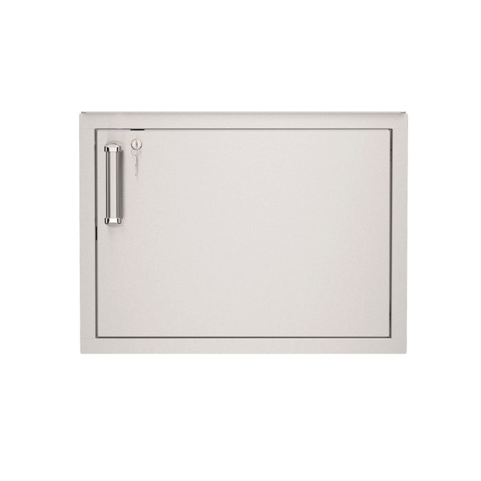 Front view of Fire Magic 5-Series 18"x24.5" Horizontal Single Access Door right hinge with lock 